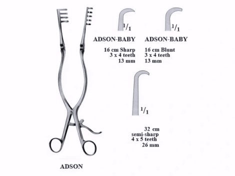 Adson Retractor 3.0x4 .0Teeth