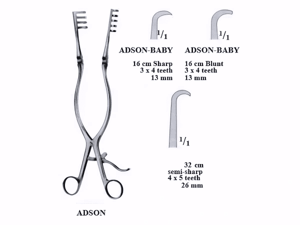 Adson Retractor 3.0x4 .0Teeth