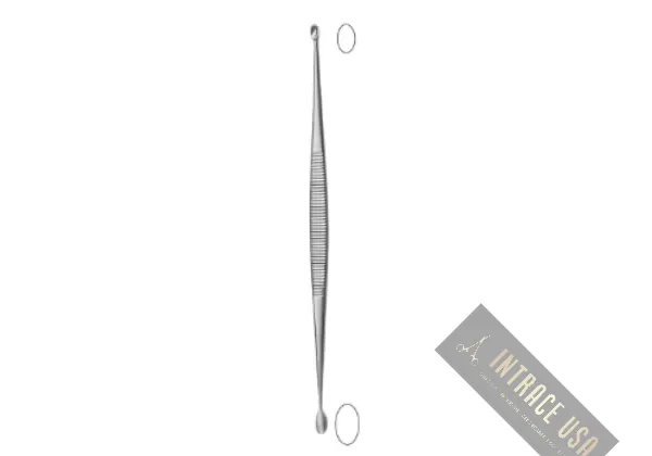 Barth Bone Curette - Double Ended Stainless Steel ENT Surgical Scoop - Intrace USA