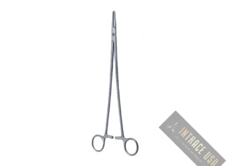 Bridge Hemostatic Forceps - Stainless Steel Curved Surgical Clamping Tool - Intrace USA