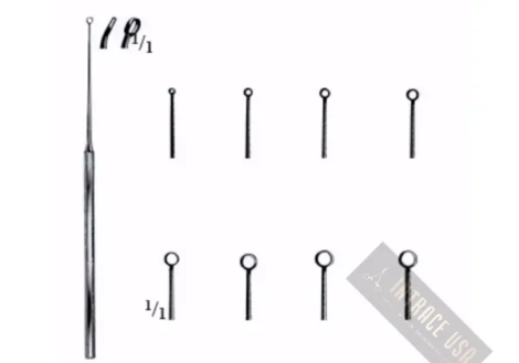 Buck Ear Curette Variations - Surgical Grade Stainless Steel Ear Canal Cleaning Instruments in Sharp and Blunt Options - Intrace USA