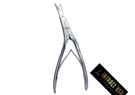 Caplan Septum Scissors - Surgical Grade Stainless Steel Double-Action Serrated Septal Cutting Tool - Intrace USA