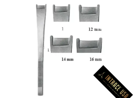Cinelli Chisel Variations - Surgical Grade Stainless Steel Guarded Nasal Chisels in 10mm, 12mm, 14mm, and 16mm Widths - Intrace USA