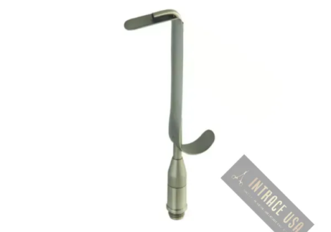 Converse Fiber Optic Retractor - Stainless Steel Lighted ENT Surgical Retraction Tool - Intrace USA