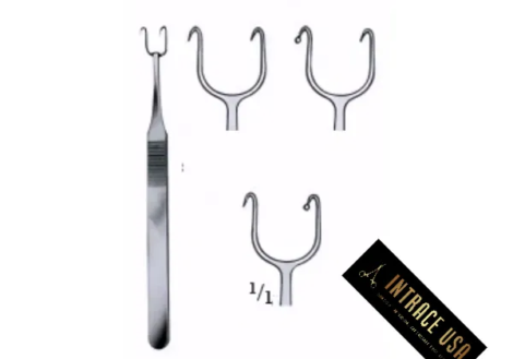 Cottle Retractor - Surgical Grade Stainless Steel Hooked ENT Instrument - Intrace USA