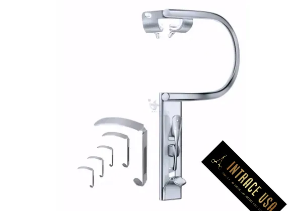 Davis-Boyle Mouth Gag Complete Set - Self-Retaining Frame and Tongue Blades for ENT Surgery - Intrace USA