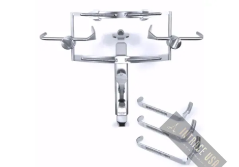 Dingman Mouth Gag Complete Set - Self-Retaining Frame and Tongue Blades for Oral Surgery - Intrace USA