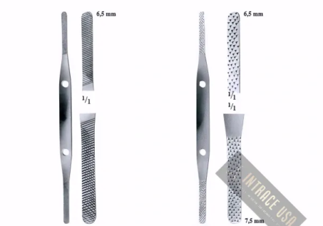 Fomon Rasp - Double-Ended Surgical Grade Stainless Steel Bone Filing Instrument - Intrace USA