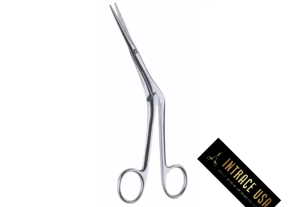 Knight Nasal Scissors - Surgical Grade Upward-Angled Scissors for Nasal Surgery - Intrace USA