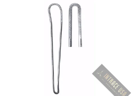 Frenzel Tongue Depressor - Fenestrated Stainless Steel Bayonet ENT Tongue Tool - Intrace USA