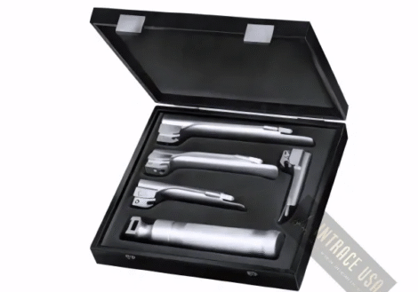 Guedel-Negus Laryngoscope Set With 4 Blades