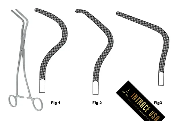 Harken Vena-Cava Forcep - Surgical Grade Instrument for Large Vessel Occlusion - Intrace USA