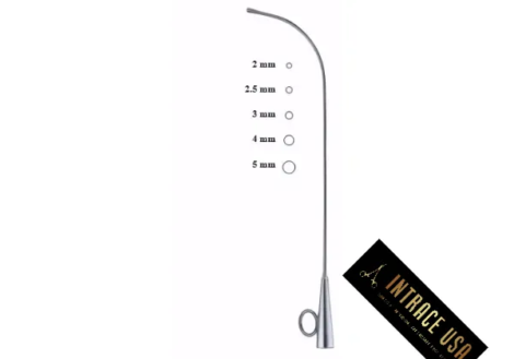 Hartmann Eustachian Catheter - Surgical Grade Curved Ear Catheter for Middle Ear Treatment - Intrace USA