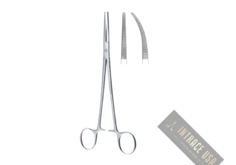 Heiss Artery Forceps - Stainless Steel Straight and Curved Surgical Clamping Tool
