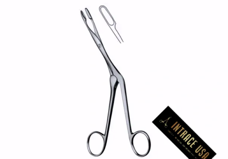 Knight Septum Forceps - Surgical Grade Stainless Steel Angled Cup Jaw Bone Instrument - Intrace USA