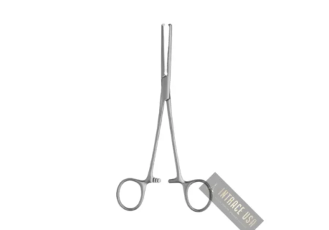 Kocher Ochsner Artery Forceps - Stainless Steel 1x2 Toothed Surgical Clamping Tool - Intrace USA