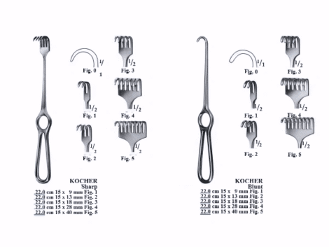 Kocher Retractor 8 Semi-