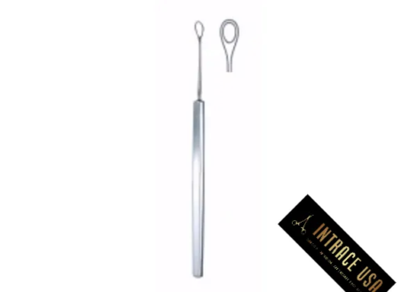 Langenbeck Ear Curette - Surgical Grade Ring-Tipped Ear Instrument for Debridement - Intrace USA
