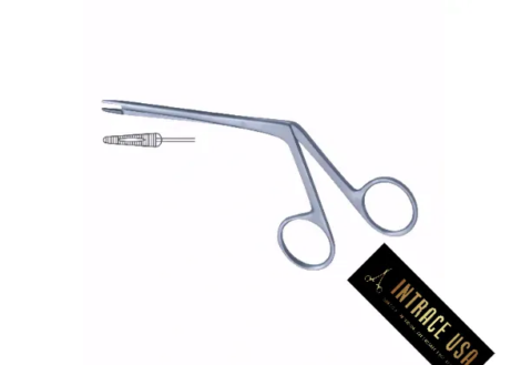 Littauer Ear Polypus Forcep - Surgical Grade Angled Ear Forceps for Polyp Removal - Intrace USA