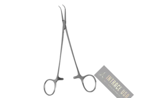 Meeker Hemostatic Forceps - Stainless Steel Right-Angle Surgical Clamping and Dissecting Tool - Intrace USA