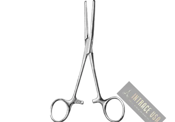 Rochester-Carmalt Artery Forceps - Stainless Steel Longitudinal Serrated Surgical Clamping Tool - Intrace USA