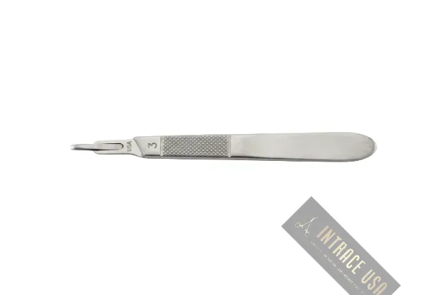 Scalpel Handle 3 - Small Fitment Precision Surgical Instrument - Intrace USA