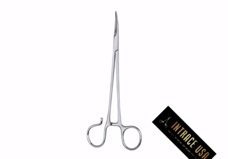 Schnidt-Sawtell Tonsil Hemostatic Forceps - Surgical Grade Full-Curved Serrated Forceps for ENT - Intrace USA