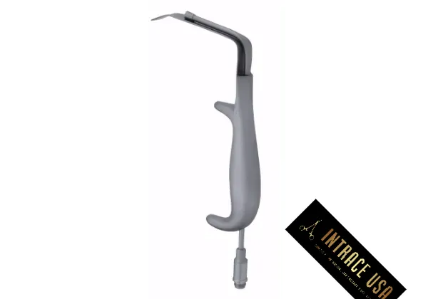Shea Retractor with Light Guide - Illuminated Self-Retaining Ear Instrument for ENT Surgery - Intrace USA