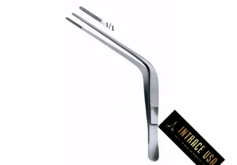 Troeltsch Dressing Forceps - Surgical Grade Bayonet Nasal Packing Instrument - Intrace USA