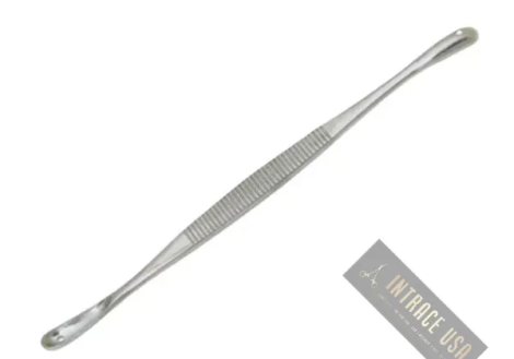 Unna-Vidal Skin Extractor - Dual-Ended Stainless Steel Dermatological Instrument - Intrace USA