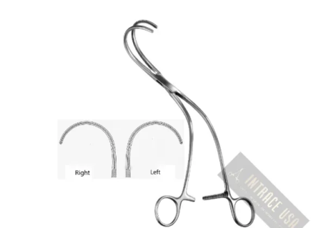Weber Aortic Clamp Left and Right - Surgical Grade Atraumatic Cardiovascular Instrument - Intrace USA