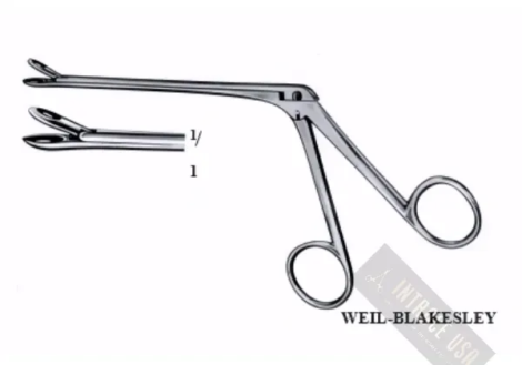 Weil-Blakesley Sinuscopy Forceps - Surgical Grade Stainless Steel Cupped Sinus Tool - Intrace USA