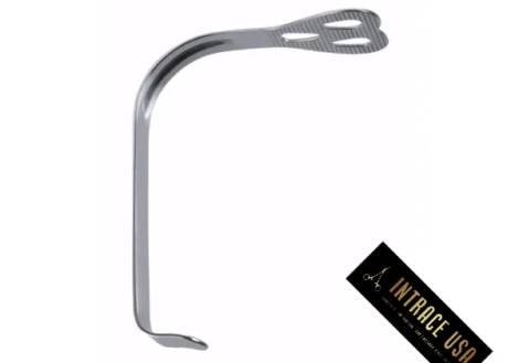 Wieder Tongue Depressor - Serrated Medical-Grade Steel Surgical ENT Tool - Intrace USA