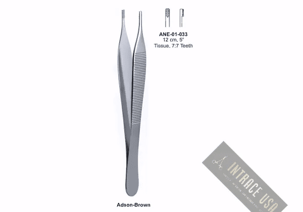 Adson-Brown 12 cm, 5” Tissue, 7:7 Teeth