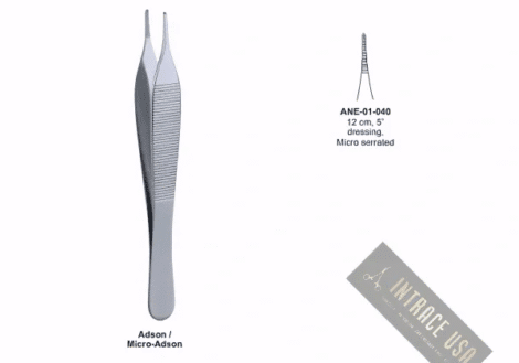 Adson / Micro-Adson 12 cm, 5” dressing, Micro serrated