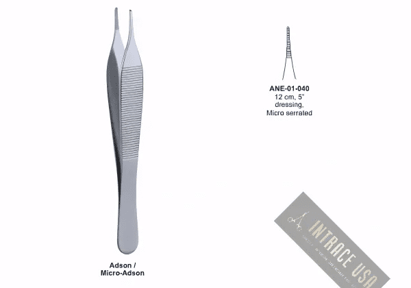 Adson / Micro-Adson 12 cm, 5” dressing, Micro serrated