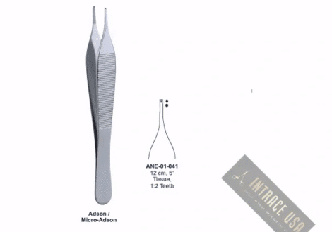 Adson / Micro-Adson 12 cm, 5” Tissue, 1:2 Teeth