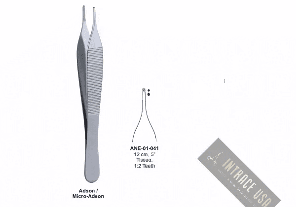 Adson / Micro-Adson 12 cm, 5” Tissue, 1:2 Teeth