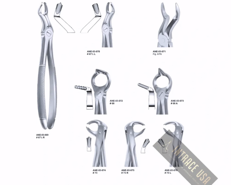 Extracting Forceps upper third molars, left Fig. 67½ L
