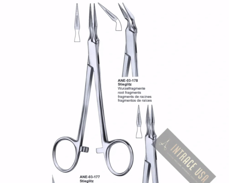 Roots Splinter Forceps Stieglitz root fragments