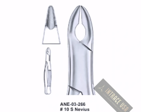 Extracting Forceps Nevius upper canines Fig. 10 S