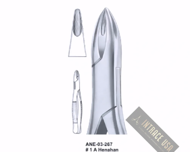 Extracting Forceps Henahan upper incisors Fig. 1 A