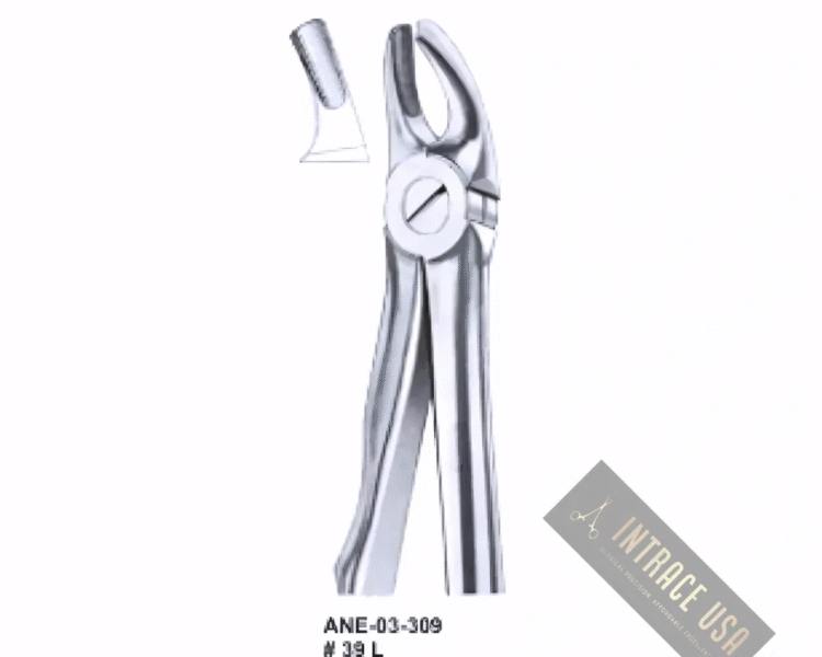 Extracting Forceps upper molars left, for children Fig. 39 L