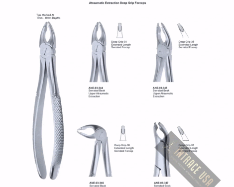 Extracting Forceps Serrated Beak Lower Atraumatic Extraction