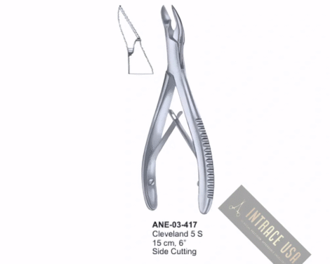 Cleveland 5 S Bone Rongeurs 15 cm, 6” Side Cutting