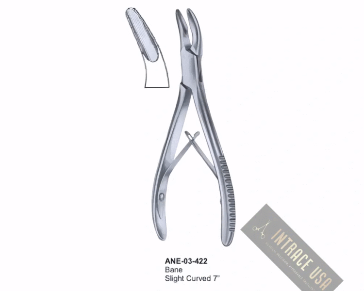 Bane Bone Rongeurs Slight Curved 7”