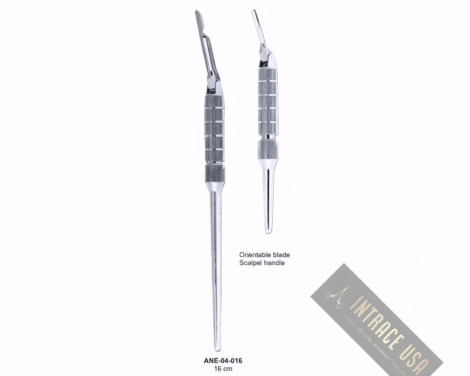 Orientable blade Scalpel handle 16cm