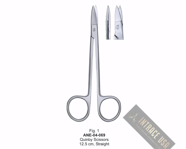 Quinby Scissors 12.5 cm, Straight