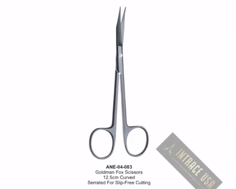 Goldman Fox Scissors 12.5cm Curved Serrated For Slip-Free Cutting
