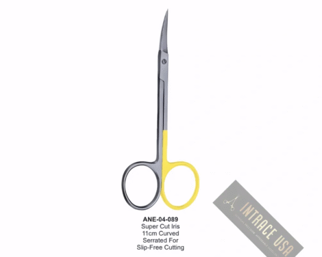 Super Cut Iris 11cm Curved Serrated For Slip-Free Cutting